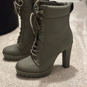 Guess Olive Lace-Up High Heel Boots